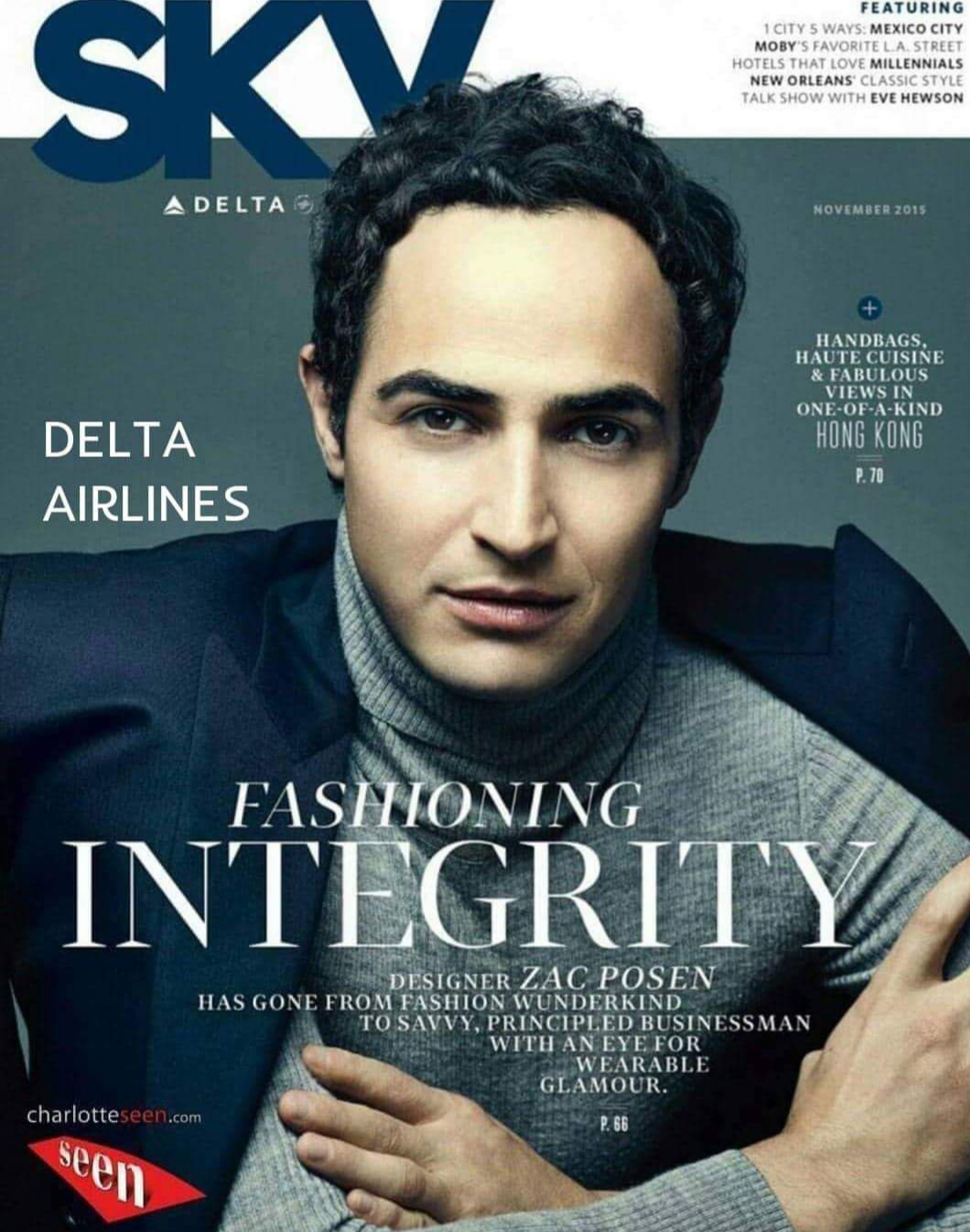DELTA AIRLINES/ZAC POSEN Fashion Designer working with Charlotte Seen In 2016 Charlotte Seen was honored to be in the launch for Zac Posen's designs for Delta Airlines new uniforms. "Delta Air Lines gave a first look at long-awaited new crew uniforms for more than 60,000 workers in 2016 and was very honored to have Charlotte Seen to assist us with our models, logistics, show productions and back of house." said E. Dimbiloglu. Charlotte Seen had the pleasure to work with celebrity New York fashion designer Zac Posen, whose work has included outfits for high-profile women such as first lady Michelle Obama, Uma Thurman, Gwyneth Paltrow, Claire Danes and Rhianna. Given Posen's status as a star of the red carpet, set the partnership with Delta and has heightened anticipation among industry observers about the carrier's new look.